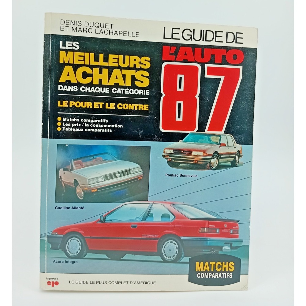Guide de l'Auto 1987 – Denis Duquet & Marc Lachapelle – Vintage‎ Auto Book